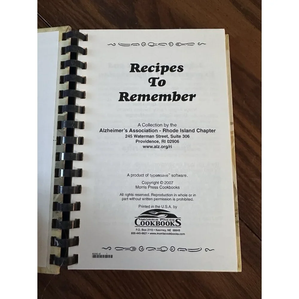 Recipes To Remember‎  Alzheimer’s Association Rhode Island Chapter 2007